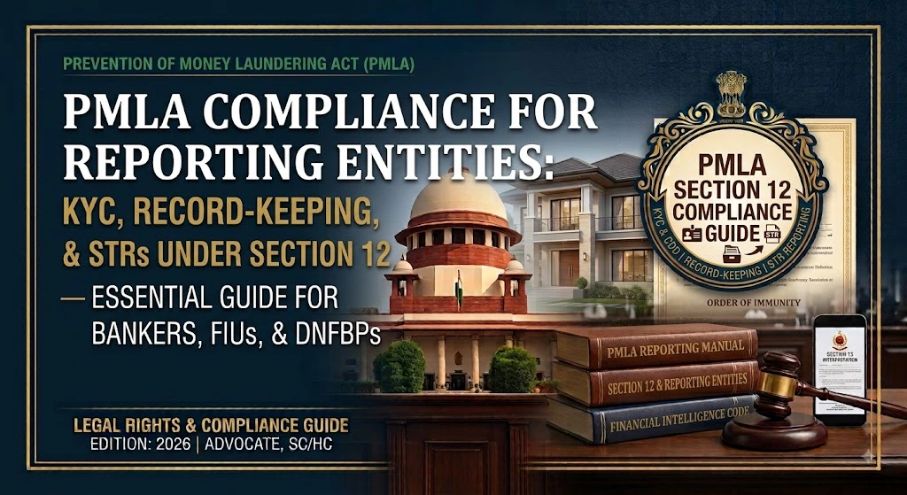 PMLA compliance for reporting entities — KYC, record-keeping and STR filing with FIU-IND under Section 12