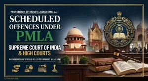 Scheduled offences under PMLA — complete list of Part A, Part B and Part C offences and the nexus requirement